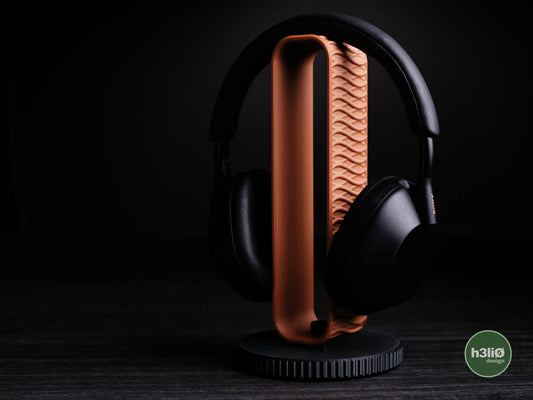 Support casque Lumo, avec un casque.