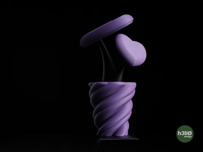 Vase Hearts, version Violet Lilas.